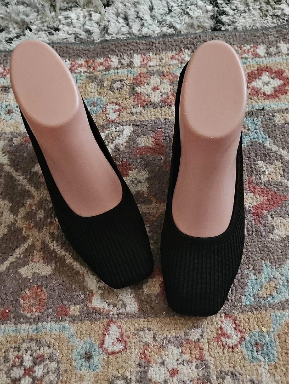VIVAIA 'Margot Wedge' Black Knit Wedge Heels Size 5.5/35 Excellent Pre-owned